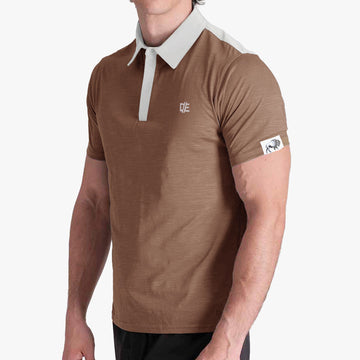 Game Day Performance Pique Polo - Chocolate Chipper