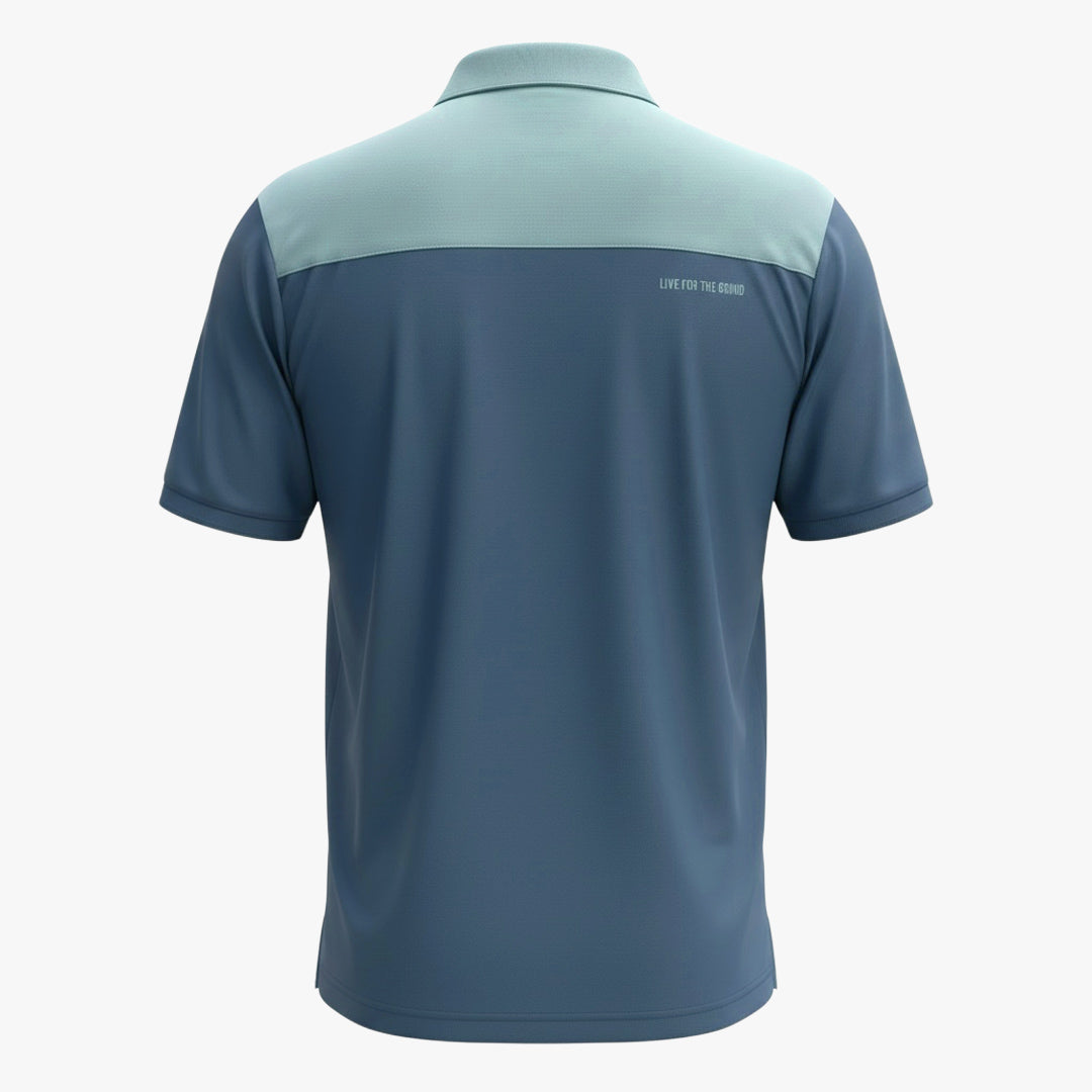 Game Day Performance Pique Polo - Water Trap Blue