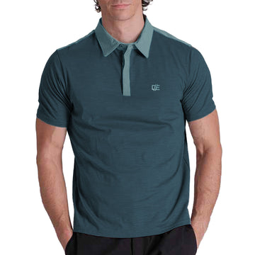 Game Day Performance Pique Polo - Water Trap Blue