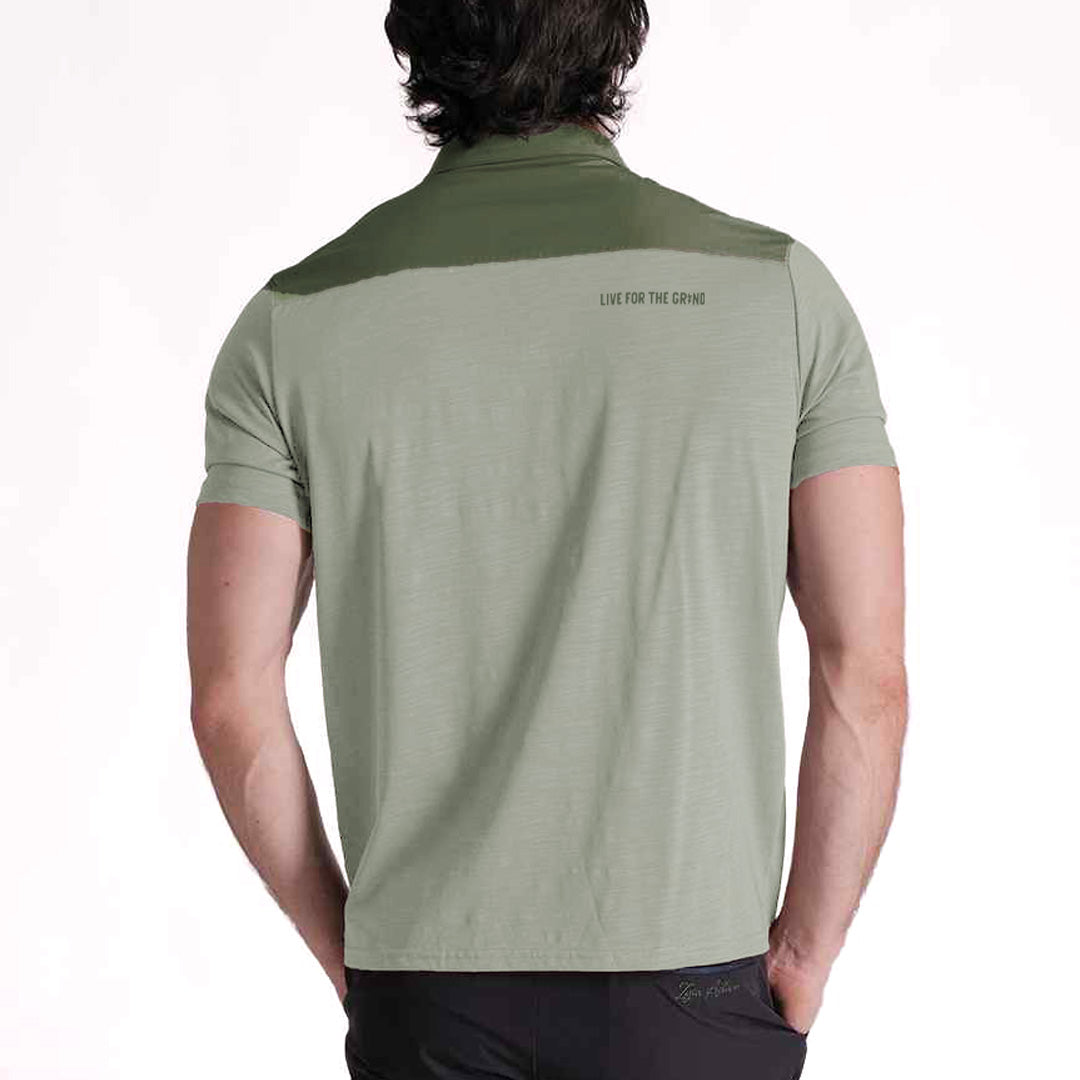 Game Day Performance Pique Polo - Army Sage