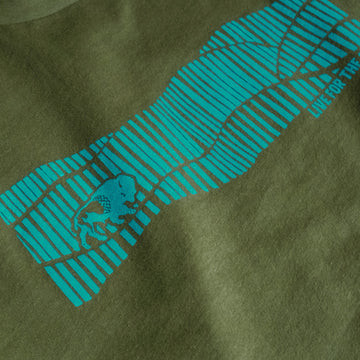 ROAM YOUTH Tee  // OLIVE & TEAL
