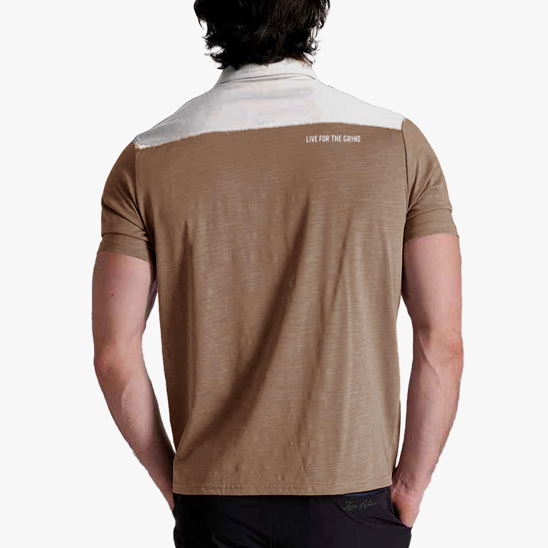 Game Day Performance Pique Polo - Chocolate Chipper