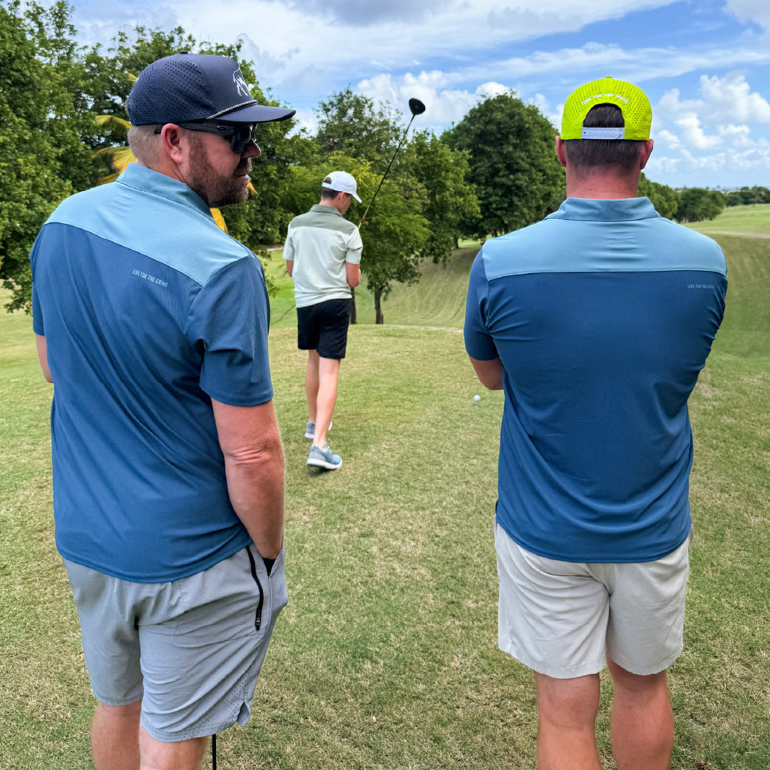 Game Day Performance Pique Polo - Water Trap Blue