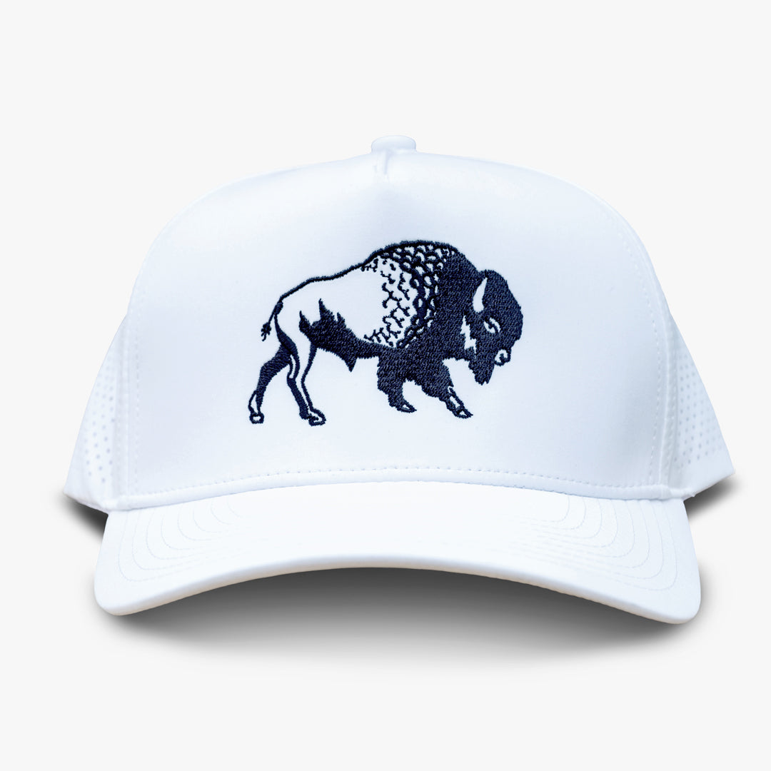GOLFFALO Black on White Performance Hat