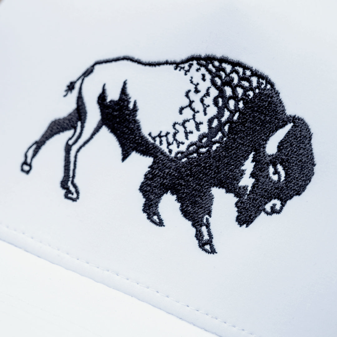 GOLFFALO Black on White Performance Hat