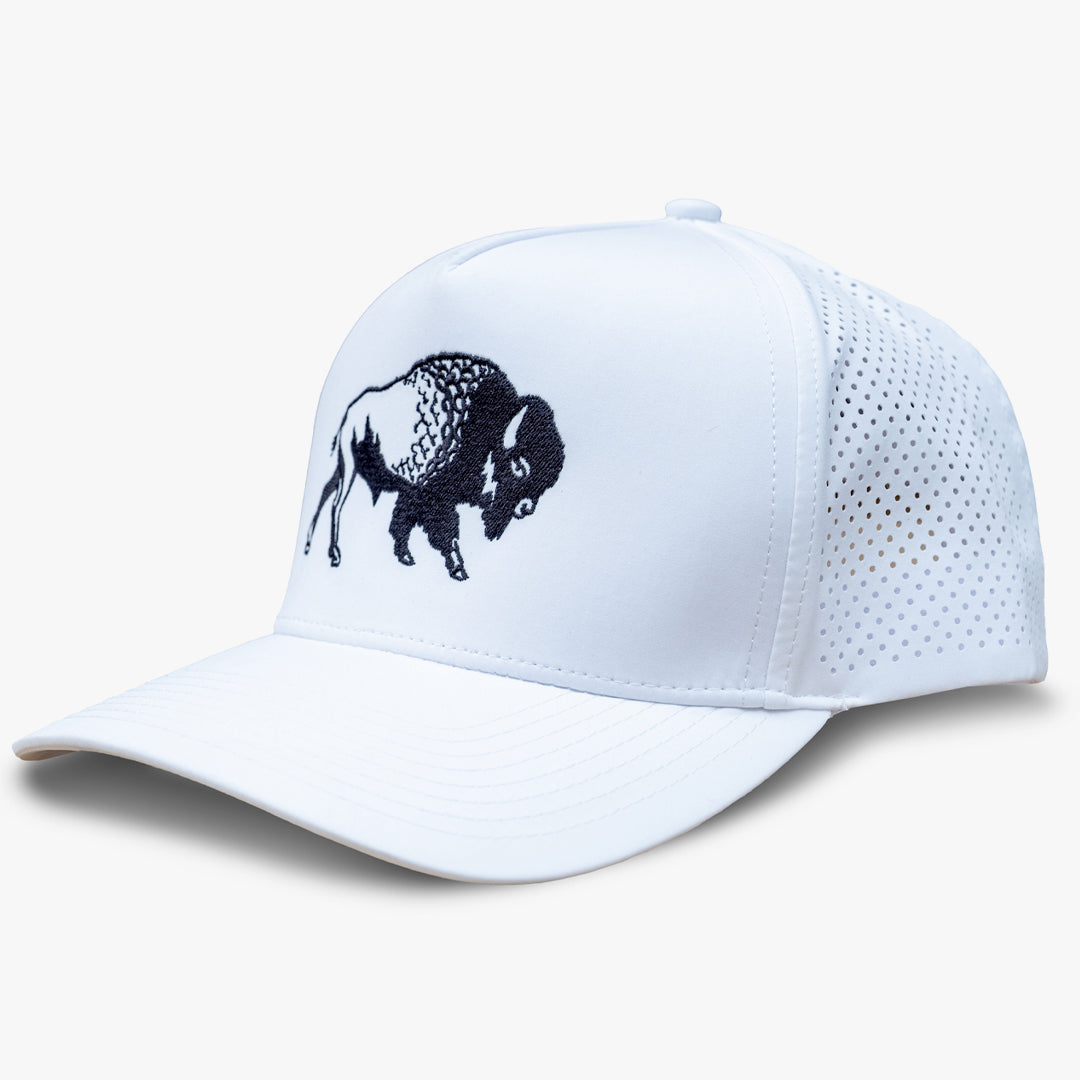 GOLFFALO Black on White Performance Hat